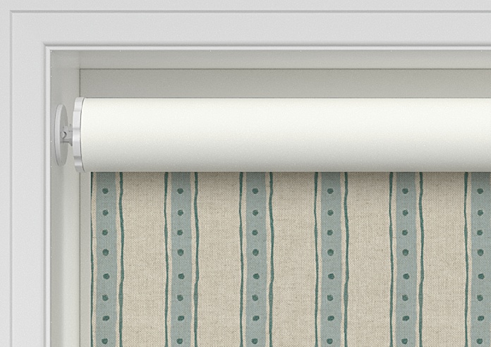 Emily Bond Block Printed Stripe, Blue & Green - Twist&Fit Roller Blind - Image 9